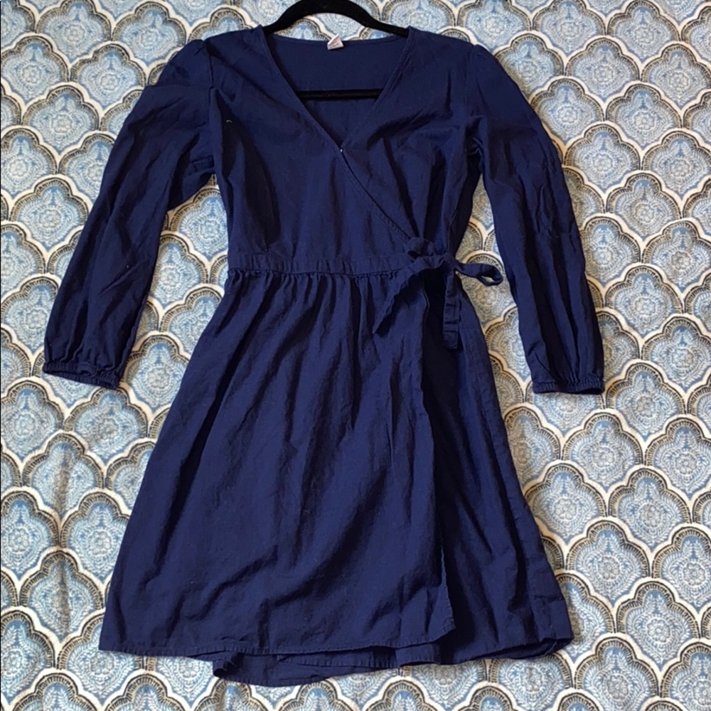 Tie waist 3/4 sleeve dress